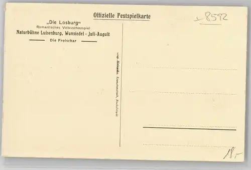 Wunsiedel Bergfestspiel Die Losburg * 1890-1920