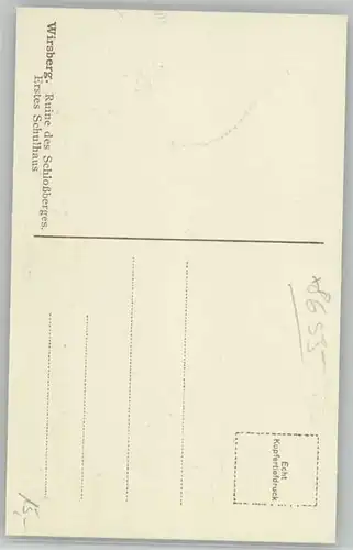 Wirsberg Ruine Schlossberg Erstes Schulhaus *