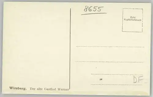 Wirsberg Wirsberg Gasthof Werner * / Wirsberg /Kulmbach LKR