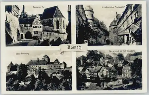 Kronach Oberfranken Festung Rosenberg Bambergertor Wasserstrasse *