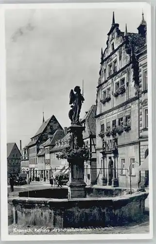 Kronach Oberfranken Rathaus Michaelsbrunnen *