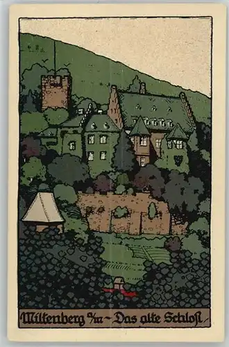 Miltenberg Schloss Kuenstlerkarte *