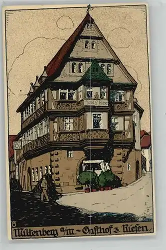Miltenberg Gasthaus zum Riesen Kuenstlerkarte *