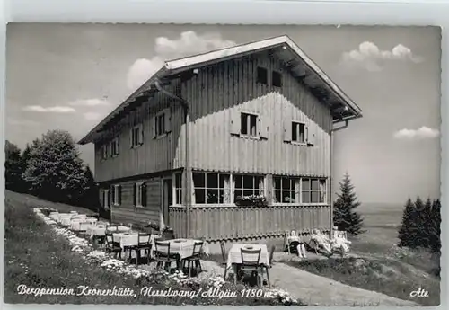 we17952 Nesselwang Nesselwang Bergpension Kronenhuette x 1960 Kategorie. Nesselwang Alte Ansichtskarten
