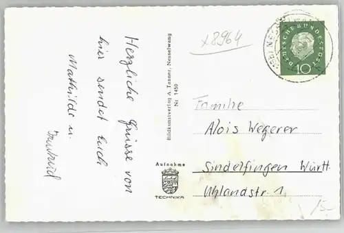 we17952 Nesselwang Nesselwang Bergpension Kronenhuette x 1960 Kategorie. Nesselwang Alte Ansichtskarten