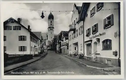 Nesselwang Nesselwang Steinachstrasse Bahnhofstrasse x 1943 / Nesselwang /Ostallgaeu LKR