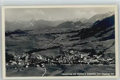 Nesselwang Fliegeraufnahme Zugspitze Saeuling * 1940