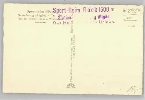 Nesselwang Saeuling Zugspitze Sportheim Boeck * 1930