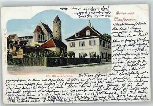 Kaufbeuren Buchdruckerei Borchert & Schmid St. Blasius-Kirche x