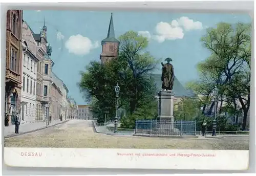 Dessau-Rosslau Dessau Neumarkt Johanniskirche Herzog-Franz-Denkmal x / Dessau-Rosslau /Anhalt-Bitterfeld LKR