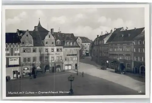 Weimar Thueringen Weimar Markt Lukas-Cranachhaus * / Weimar /Weimar Stadtkreis