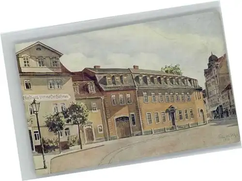 Weimar Thueringen Weimar Goethehaus Gasthaus zum weissen SchwanKuenstler Peter Woltze * / Weimar /Weimar Stadtkreis