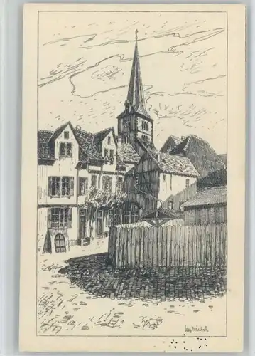 Bensheim Nach Federzeichnung von Karl Winkel An der Stadtmuehle *