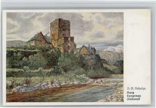 Obernhof Lahn Burg Langenau Kuenstler H. R. Schulze *