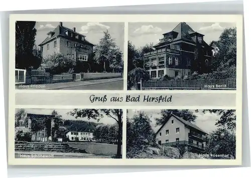 Bad Hersfeld Haus Frieden Haus Berlit Haus Schoenewolf Haus Rosenhof *