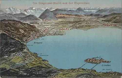 Bregenz Vorarlberg Fliegeraufnahme  / Bregenz /Rheintal-Bodenseegebiet