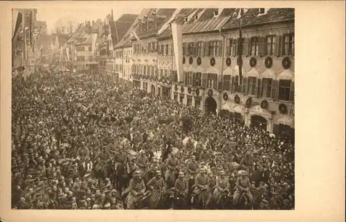 Kaufbeuren einzug in Kaufbeuren 1918 / Kaufbeuren /Kaufbeuren Stadtkreis