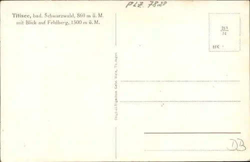 Titisee Feldberg / Titisee-Neustadt /Breisgau-Hochschwarzwald LKR