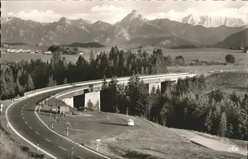 Nesselwang Wertachbruecke Allgaeu Saeuling Zugspitze Autobahn / Nesselwang /Ostallgaeu LKR