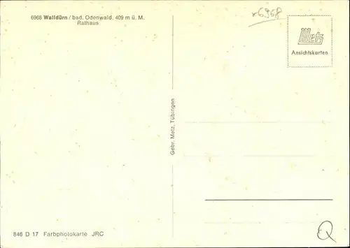 Wallduern Rathaus / Wallduern /Neckar-Odenwald-Kreis LKR