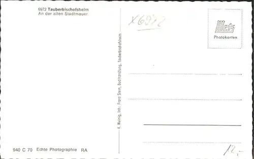 Tauberbischofsheim Alte Stadtmauer / Tauberbischofsheim /Main-Tauber-Kreis LKR