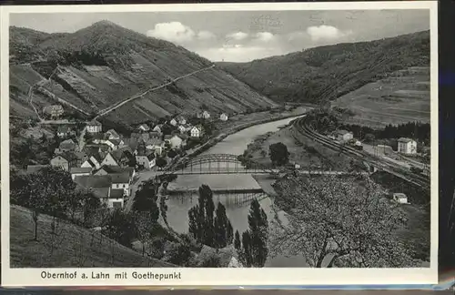 Obernhof Lahn Lahn Goethepunkt Bruecke / Obernhof /Rhein-Lahn-Kreis LKR