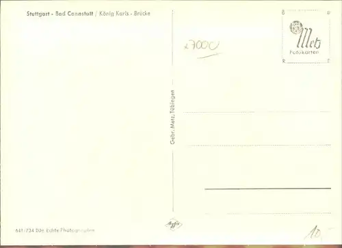 Bad Cannstatt Koenig Karlsbruecke / Stuttgart /Stuttgart Stadtkreis