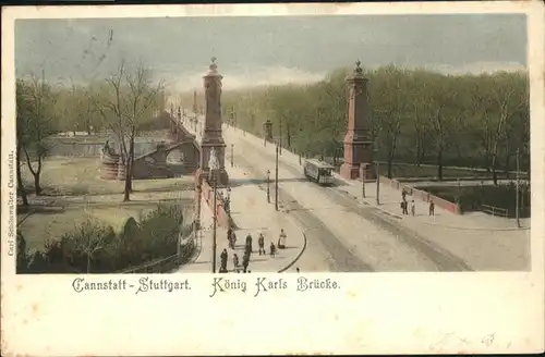 Bad Cannstatt Koenig Karls Bruecke Strassenbahn  / Stuttgart /Stuttgart Stadtkreis