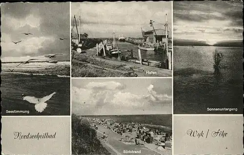 Wyk Foehr Suedstrand Moewe Hafen  / Wyk auf Foehr /Nordfriesland LKR