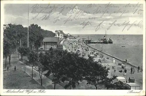 Wyk Foehr Strand Schiff / Wyk auf Foehr /Nordfriesland LKR