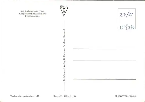 Bad Liebenstein Kurpark
Badehaus
Brunnentempel / Bad Liebenstein /Wartburgkreis LKR