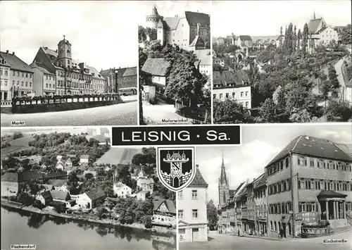 Leisnig Markt Malerwinkel Fischendorf Kirchstrasse  / Leisnig /Mittelsachsen LKR