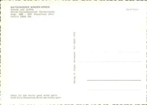 Mayschoss Mayschosser Winzer-Verein / Mayschoss /Ahrweiler LKR