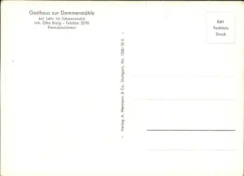 Lahr Schwarzwald Gasthaus Dammenmuehle / Lahr /Ortenaukreis LKR