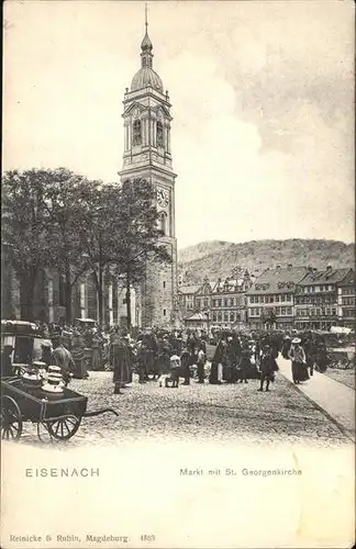 Eisenach Thueringen Markt St Georgen Kirche  / Eisenach /Eisenach Stadtkreis