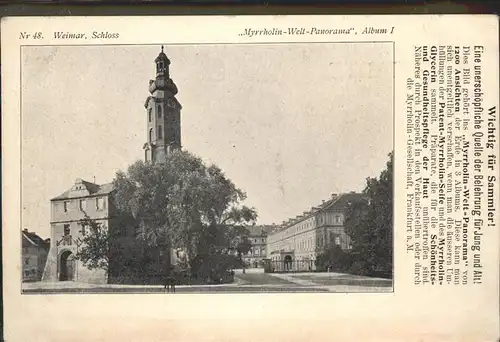 Weimar Thueringen Schloss / Weimar /Weimar Stadtkreis