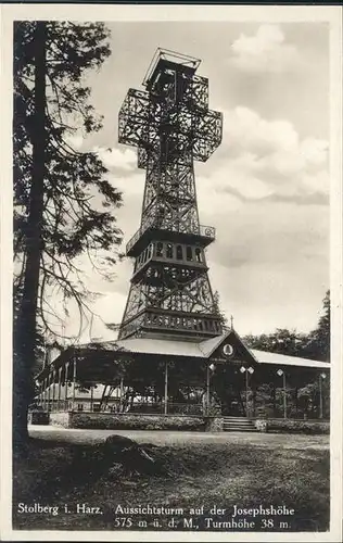 Stolberg Harz Aussichtsturm Josephshoehe / Stolberg Harz /Mansfeld-Suedharz LKR