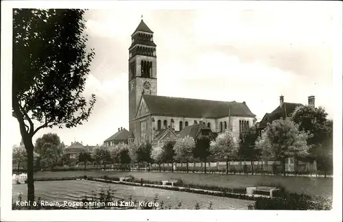 Kehl Rosengarten Kath. Kirche / Kehl /Ortenaukreis LKR