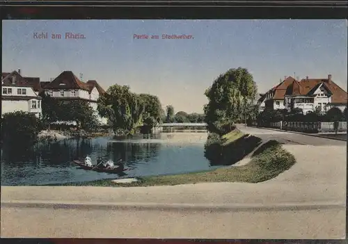 Kehl Stadtweiher Boot / Kehl /Ortenaukreis LKR