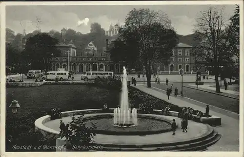 Neustadt Weinstrasse Bahnhofsplatz Springbrunnen / Neustadt an der Weinstr. /NeuWeinstrasse Stadtkreis