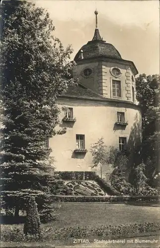 Zittau Stadtgaertnerei Blumenuhr / Zittau /Goerlitz LKR