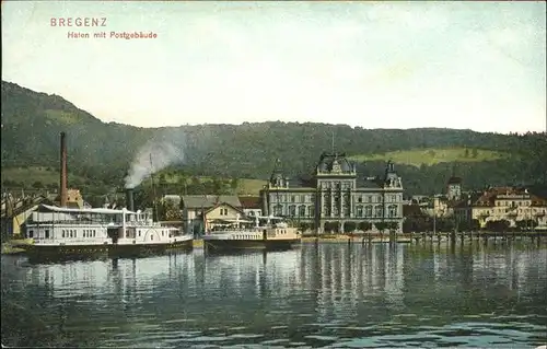 Bregenz Vorarlberg Hafen Postgebaeude / Bregenz /Rheintal-Bodenseegebiet