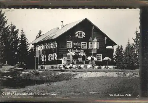 Bregenz Vorarlberg Gasthof Schwedenschanze am Pfaender / Bregenz /Rheintal-Bodenseegebiet