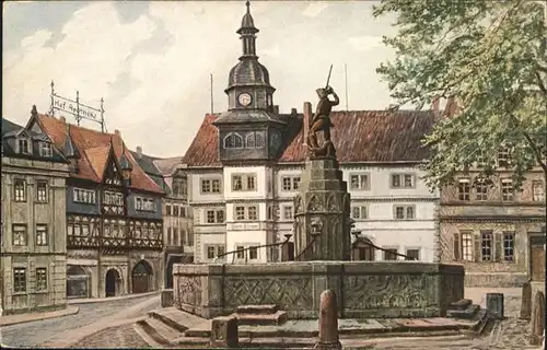 Eisenach Thueringen Marktplatz Brunnen / Eisenach /Eisenach Stadtkreis