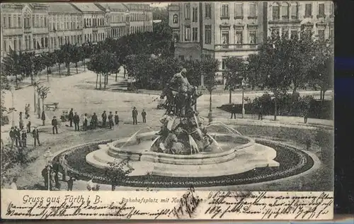 Fuerth Bayern Bahnhofsplatz Kunstbrunnen / Fuerth /Fuerth LKR