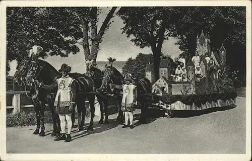 Kaufbeuren Taenzelfest Pferde Umzugswagen / Kaufbeuren /Kaufbeuren Stadtkreis