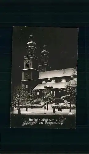 Wemding Kirche Weihnachtskarte 1955 / Wemding /Donau-Ries LKR