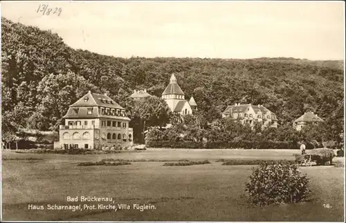 Bad Brueckenau Haus Scharnagel Kirche Villa Fueglein / Bad Brueckenau /Bad Kissingen LKR