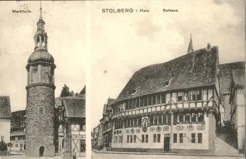 Stolberg Harz Marktturm Rathaus / Stolberg Harz /Mansfeld-Suedharz LKR