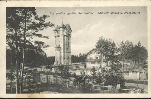Grafenwoehr Truppenuebungsplatz Militaerforsthaus Wasserturm / Grafenwoehr /Neustadt Waldnaab LKR